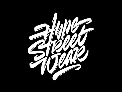 Hype Street Wear brushpen handlettering lettering script