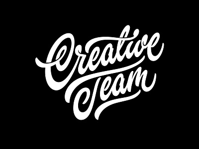 Creative Team handlettering lettering script