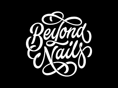 Beyond nails calligraphy design handlettering lettering logo script