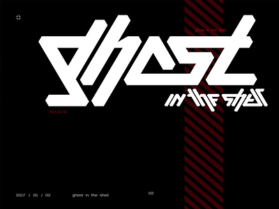 Ghost in the shell lettering typography