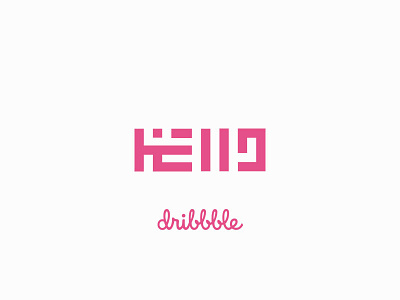 Hello dribbble. brand branding dribbble first identity logos logotype shot. word mark