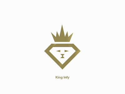 King Infy. animal art brand design gradient illustrator lion logo minimalism vector