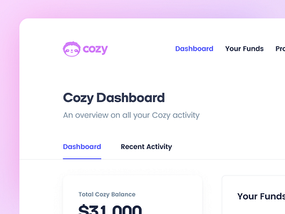 Cozy Dashboard Web Preview