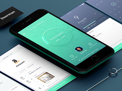 Doorman App Flow app design mockup production screen ui ux