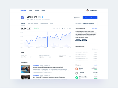 Crypto Page Concept