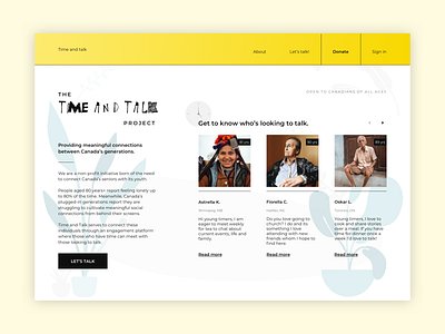 Daily UI #003 Landing Page canadian civic dailyui design non profit seniors ui uidesign ux uxdesign web