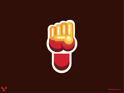 Iron Man designer fist flat design flat design illustration hand icon illustration illustrator logo mark minimal power simple simplistic