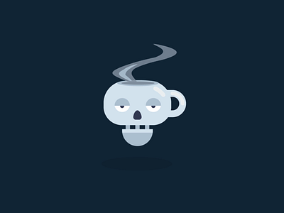 Mornings... 2d character after effects animation animation 2d character coffe cup cute flat art flat colours flat design flat illustration illustration morning motion motion design mug skull skullmug ui colours