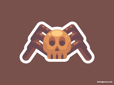 Creepy Stickers I (Spider Skull )