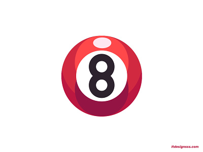 Eight Ball ball bright colours burning colours daily illustration design eight ball flat flat design icon illustation illustations illustrator logo lucky lucky number eight mark pool vector