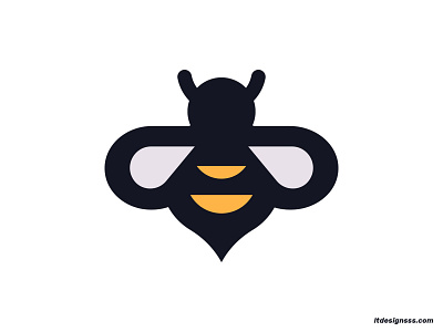 Bee 2d bee bee logo cute design flat art flat design flat illustration geometric shapes hive icon illustration logo logo design mark minimal shapes simple simple shapes vector