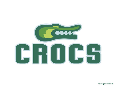 Crocs 2d bold branding crocodile crocs flat art flat design icon identity illustration illustrations logo mark mascot sports sports design sports identity sports logo