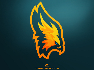 Phoenix Head design designer digital dribbble esports esportstyle graphicdesign illustration illustrator logo mascot