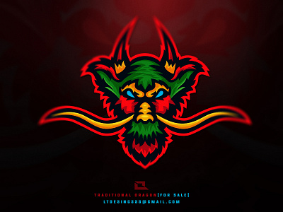 Traditional Dragon design designer digital dribbble esports esportstyle gaming graphicdesign illustration illustrator logo mascot