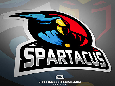Spartacus design designer digital dribbble esports esportstyle gaming graphicdesign illustration illustrator logo mascot