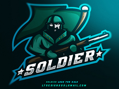 Soldier Logo brand design esports gaming icon identity illustrator logo mark mascot vector