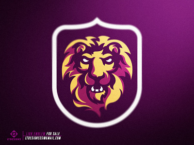 Lion Emblem apparel brand clothing design designer esports graphicdesign illustration illustrator logo mascot