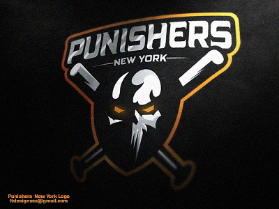 Punishers baseball bold brand design esports identity logo mascot punisher skull sports