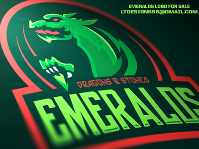 Emeralds agressive bold designer dragon esports gamers gaming green illustration mean sports