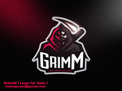 GrimM (SOLD) bold esports esportslogo gamers games gaming grim logo mascot reaper sportlogo sports