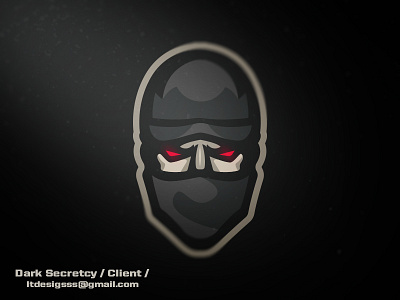Dark Secretcy bold brand branding design designer esports guy identity logo mask personal sports