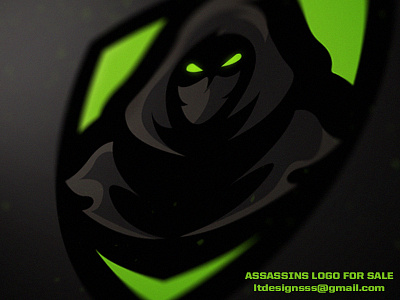 Assassins agressive assassin bold designer esports gamers gaming green illustration mean sports