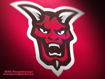 Devil Secondary Logo bold brand branding design designer devil esports illustration illutration logo premade sports