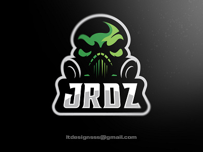 JRDZ agressive bold designer esports gamers gaming gasmask green illustration mean sports