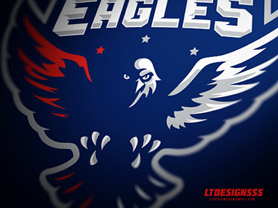 Eagles bold collage design designer eagles highschool logo logos sports vector