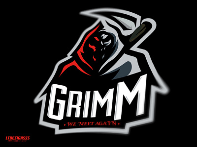 GrimM agressive bold dead design designer esports grim logo mean reaper streamer twitch