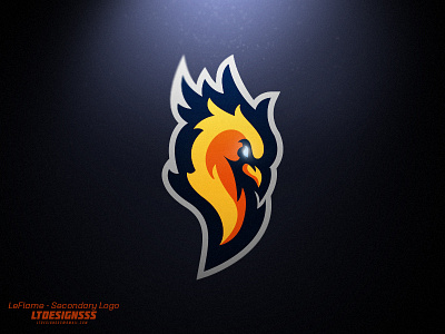LeFlame - Secondary Logo - design designer esports gaming iillustration illustrator mascot phoenix player sports twich vector