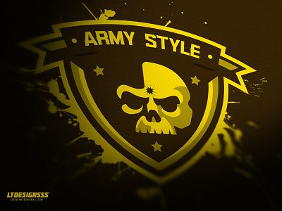 Army Style army badge branding design designer illustration illustrator logo shield skull sports sportsbranding