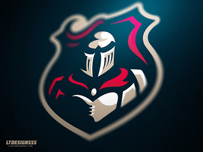 Knight bold design designer esports knight knights logo mascot shield sports