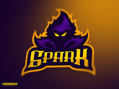Spark bold brand esports flame flames identity illustration illustrator logo mascot spark sports