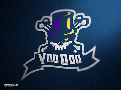 Voo Doo bold bones brand branding designer esports evil games gaming identity skull voodoo