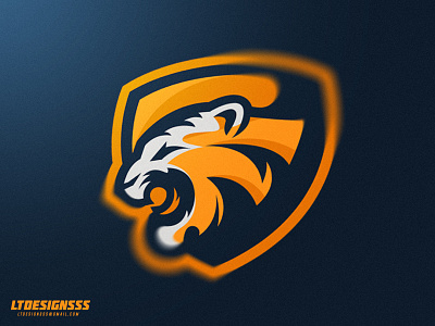 TIGER 2 bold brand logo branding esports identity illustration illustrator shield sports tiger tigers