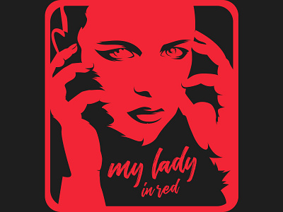 Lady in Red art artist design graphicdesgn illustratio illustrator ladyinred portrait poster poster a day poster art red woman