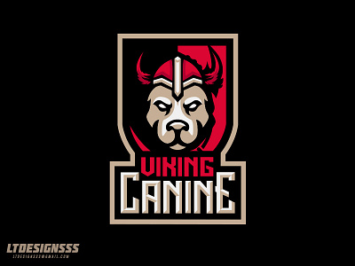 Viking Canine bold brand branding canine design designer esports identity illustration illustrator logo mascot sports viking