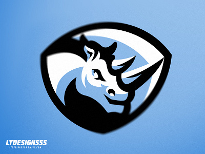 Rhino badge bold brand branding esports identity logo mascot rhino shield sports sportsbranding sportsidentity sportslogo