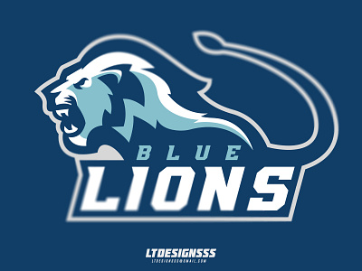 Blue Lions brand branding cat designer graphicdesign identity lion lions logo mascot sports sportsbranding sportsdesign sportsidentity sportslogo wildcats