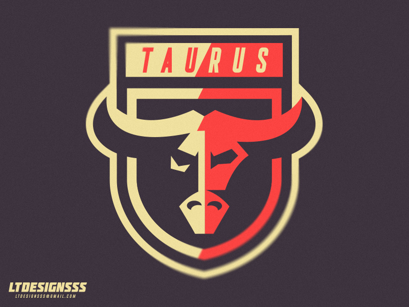 Taurus Crest bullcrest designer mascot branding brand identity sportsindentity sportsbranding shield taurus bull crest logo sports