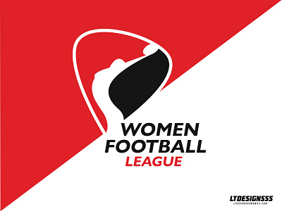 Women Football League brading brand curves designer female football identity league logo shield sports sportsbranding sportsdesign sportsidentity sportslogo woman women womenfootball womensports