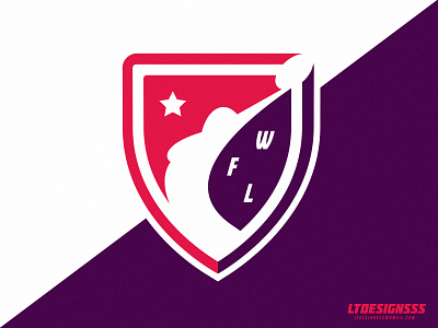 W.F.L brading crest football icon identity league logo mark shield sportsbranding sportsdesign sportsidentity sportslogo wfl woman women womenfootballlegue
