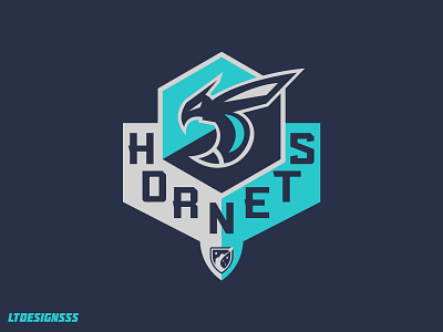 Hornets (Primary) athletic branding football hornet hornets illustration league logo mascot sports branding sports identity sports logo sting stinger wfl women