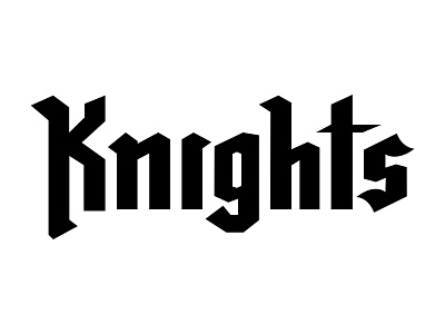 Knights black letter font knights lettering logo mark sports sports branding type type design typeface wordmark