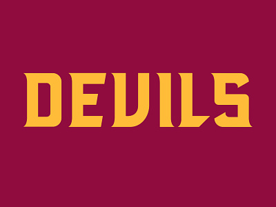 Devil (type) bold devil devils font identity logo logotype sports sports branding sports identity type type art type design typedesign typeface typography