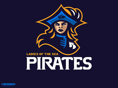 Pirates font football ladies lady pirate leafue logo mascot sports sports branding sports design sports logo sportsbranding type design typeface wfl woman