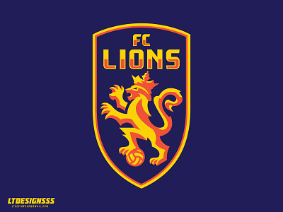 F.C Lions badge badge design crest football football club lion logo soccer