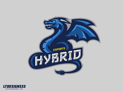 Hybrid beast brand branding chinese chinese dragon dragon esports gamers gaming horn identity logo mascot sports sports identity sports logo type typeface wings