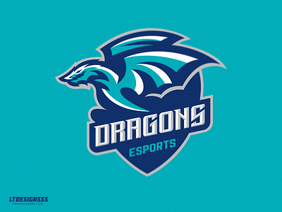 Dragons (part 2) badge branding dragon dragons esports gamers gaming horns identity logo logotype mascot shield sports sports branding sports identity type typography wings